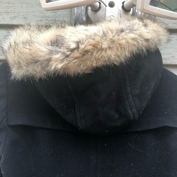 Andrew Marc NY Black Wool Peacoat Jacket Coat with Hood Womens Size 4 - Picture 5 of 7